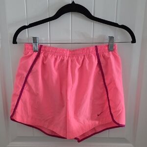 Nike Kids Pink Shorts with Purple Trim